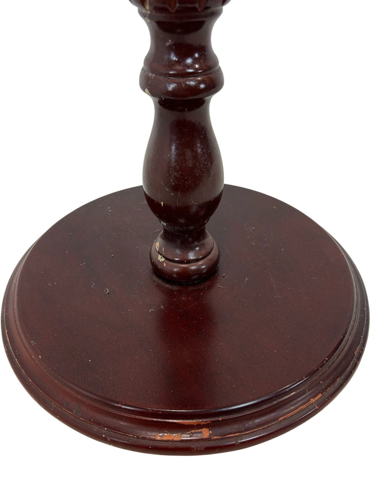 Vintage Style Wooden Pedestal Plant Stand Round Tall Display Table (Pre-Loved)