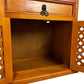 Rustic Wooden Storage Cabinet Sideboard Lattice Doors & Drawer (Pre-Loved)