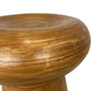 Vintage Style Unique Bamboo Stool Table Round Design Natural Finish (Pre-Loved)