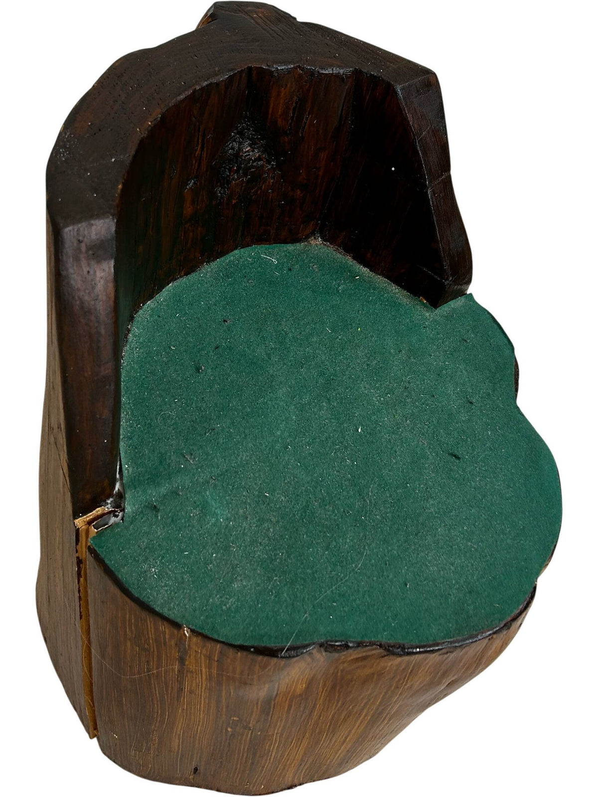 Handcrafted Wooden Chair Green Cushion (Pre-Loved)