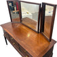 Vintage Dark Wood Dresser With Mirror (Pre-Loved)