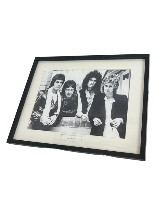 Queen 1970s Black And White Framed Picture (Pre-Loved)
