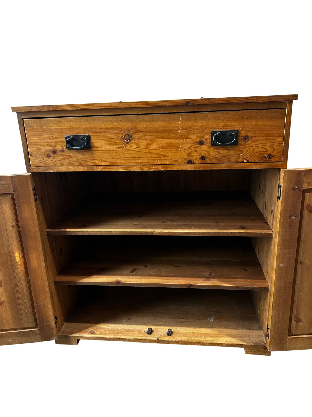 Rustic Pine Sideboard Storage Cabinet 2 Doors 1 Drawer (Pre-Loved)