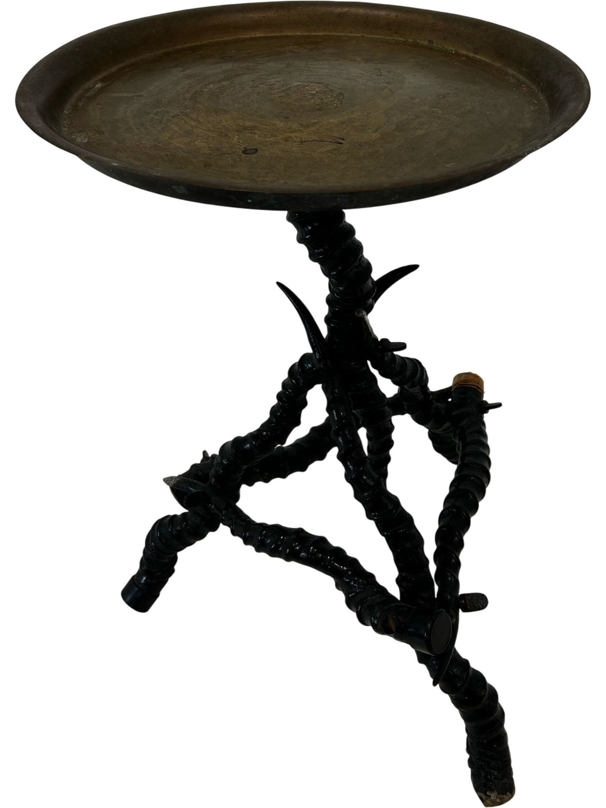 Brass Tray Top Tripod Side Table (Pre-Loved)