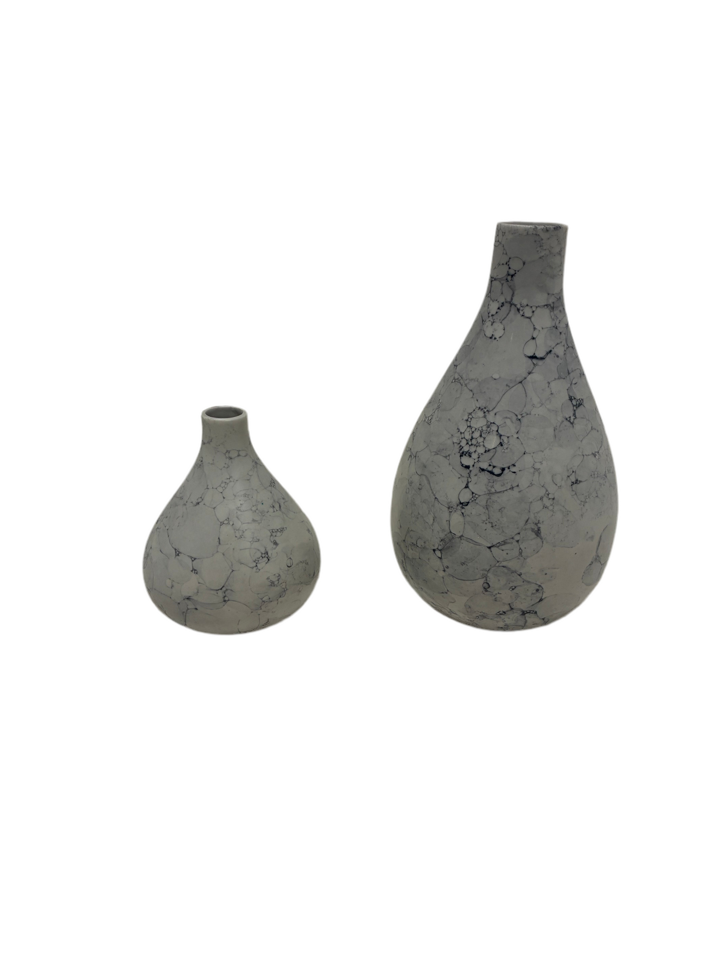 Ceramic Marble Effect Vase Set (Pre-loved)