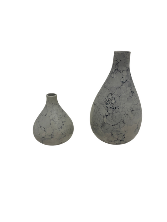 Ceramic Marble Effect Vase Set (Pre-loved)