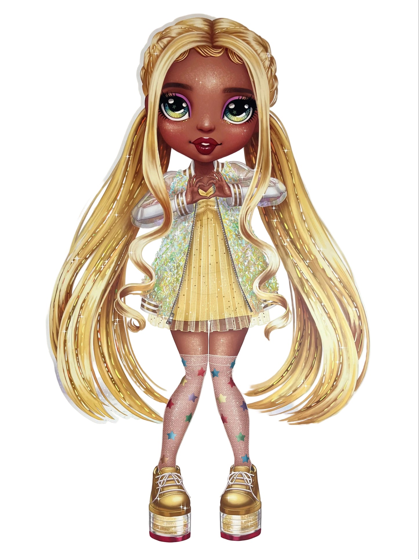 Rainbow High Sunny Madison Cardboard Cut-Out Doll (Pre-Loved)