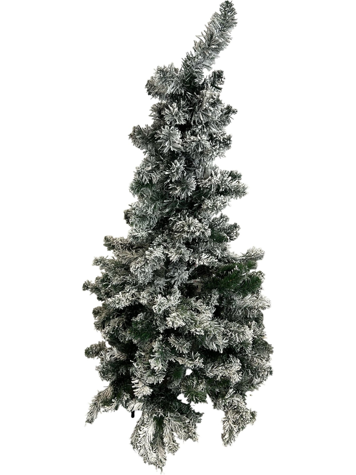 6ft Snow Flocked Artificial Christmas Tree Green with Stand 180cm (Pre-Loved)