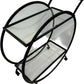 Black Metal Drinks Trolley Bar Cart 2 Glass Shelves Round Frame (Pre-Loved)