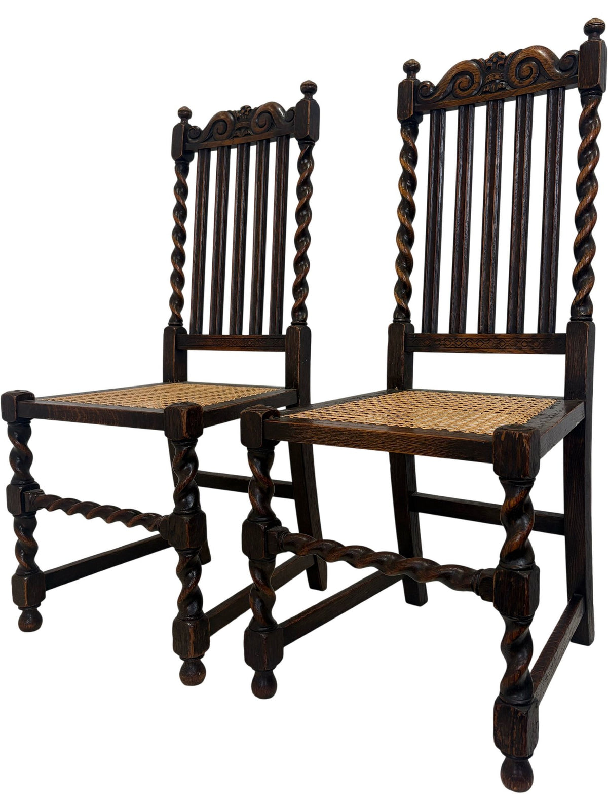 Antique Chairs Set Cane Twist Design (Pre-Loved)