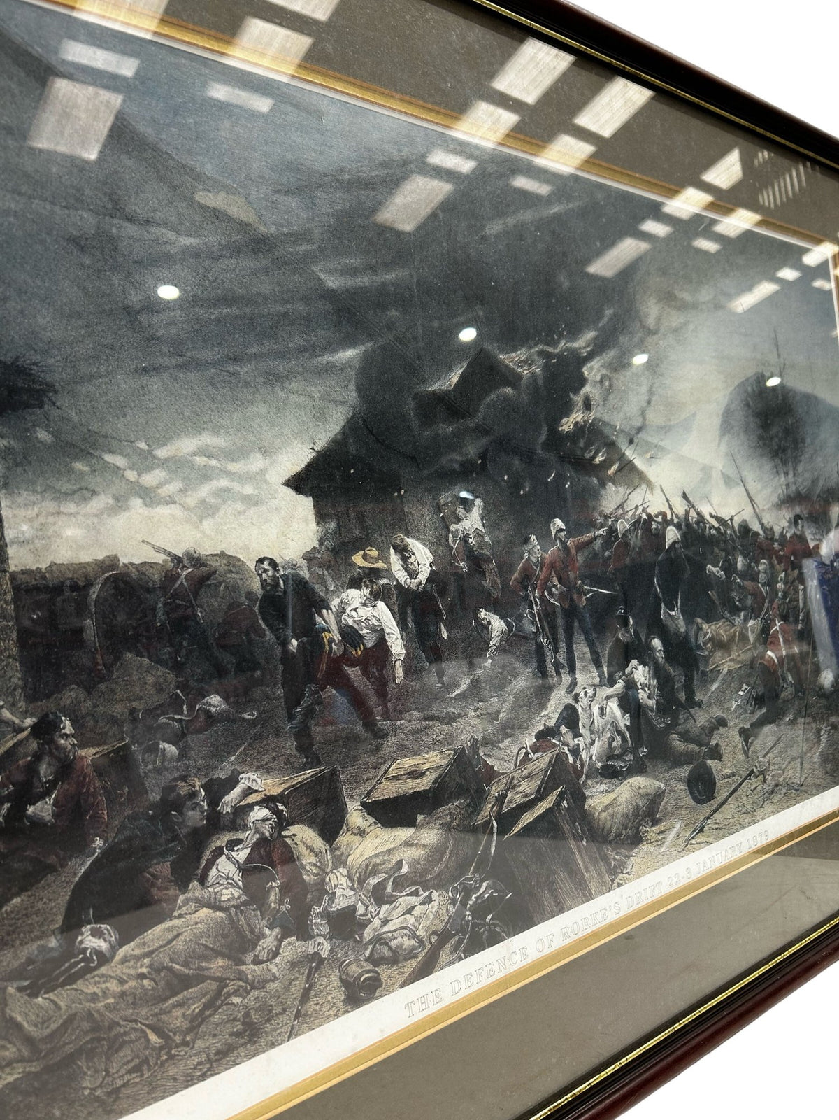 Rorke’s Drift Battle Framed Print 1879 Military Historical Scene (Pre-Loved)