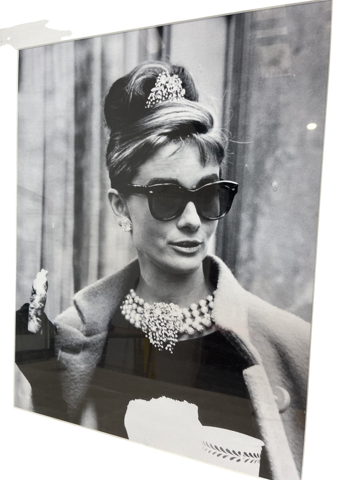 Classic Black & White Audrey Hepburn Silver Framed Photograph (Pre-Loved)