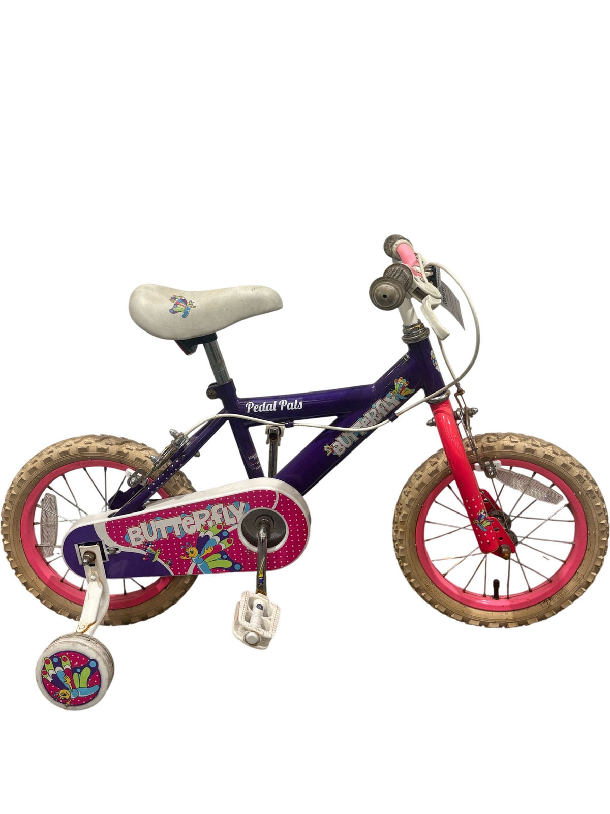 Serviced Pedal Pals Kids Butterfly Bike 14 Inch (Pre-Loved)