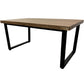 Rectangular Coffee Table Brown Wooden Top Black Metal Frame (Pre-Loved)