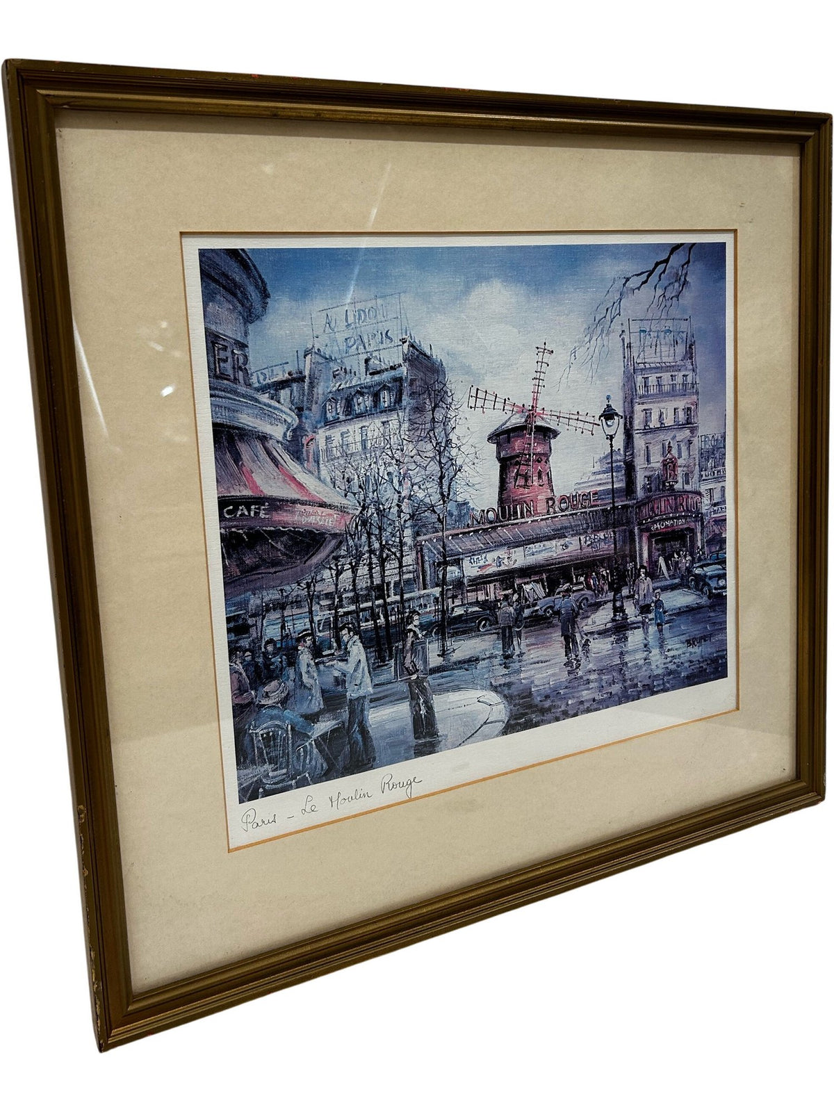 Brunet Paris Le Moulin Rouge Framed Art Print (Pre-Loved)