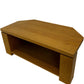 Oak Effect Corner TV Stand Media Unit Open Shelf Storage 95cm (Pre-Loved)