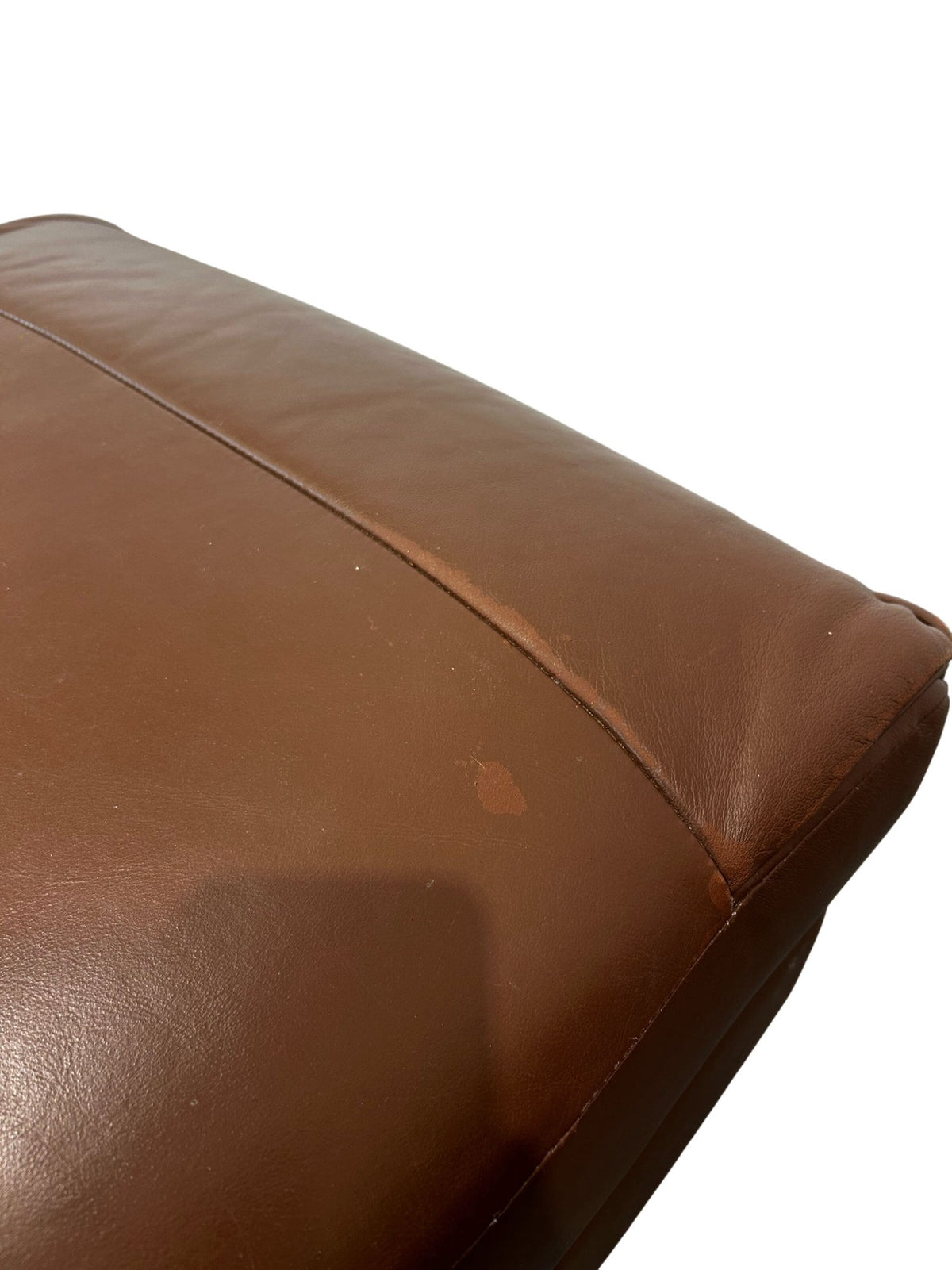 La-Z-Boy Brown Leather Storage Ottoman Footstool Lift Up Square (Pre-Loved)