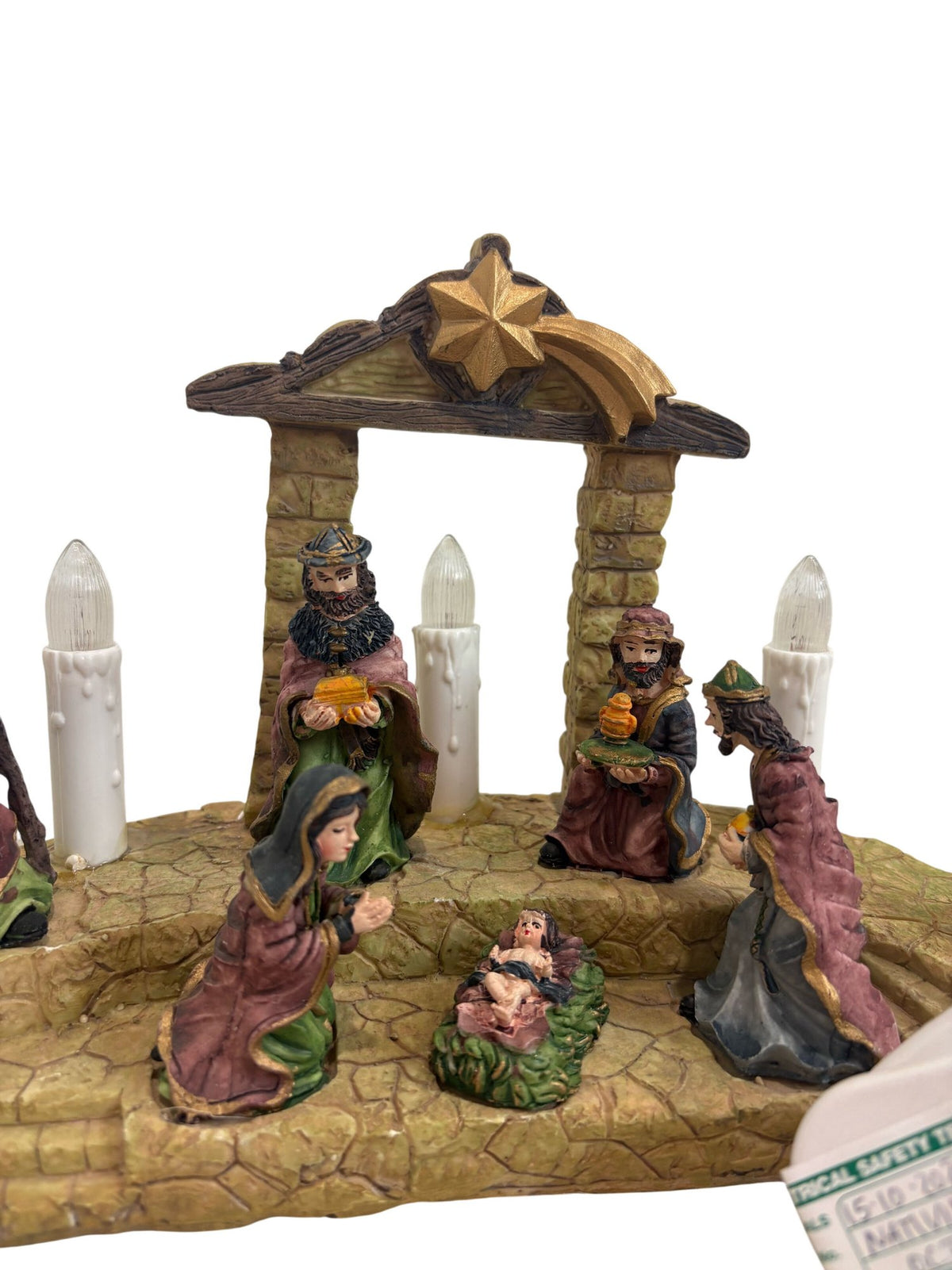 Nativity Scene Figurine Set with Lights (Pre-Loved)