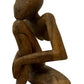 Wooden Abstract Human Figure Sculpture Seated Thinking Pose (Pre-Loved)