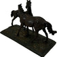 Bronze Effect Three Horse Equestrian Sculpture on Base (Pre-Loved)