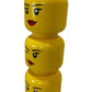 LEGO Large Storage Head Containers Set of 3 Yellow Faces Stackable (Pre-Loved)