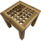 IKEA SKOGHALL Side Table Square Slatted Wood Top 32cm (Pre-Loved)