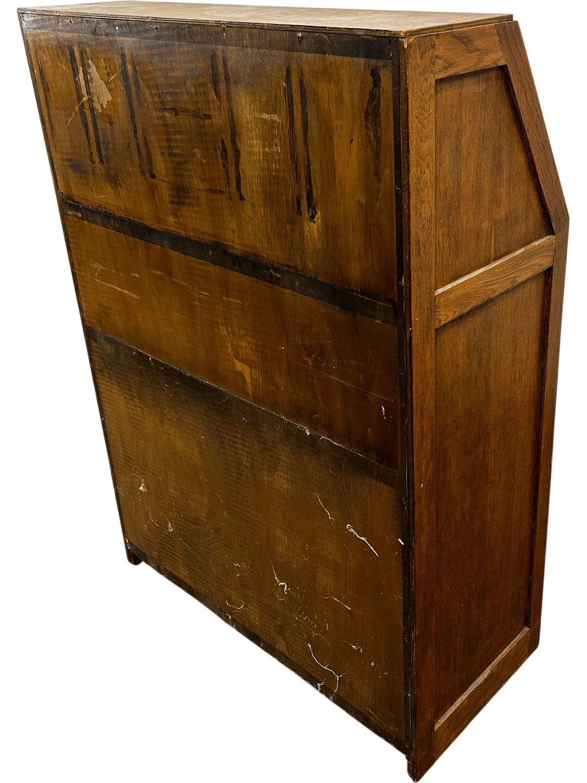 Traditional Wooden Drop-Front Writing Bureau with Cupboard & Shelf (Pre-Loved)