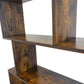 Modern Wooden Bookcase Tall Shelf Unit Zigzag Design (Pre-Loved)