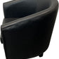 Black Faux Leather Accent Chair Armchair Upholstered (Pre-Loved)