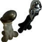 Large Female Figurine Sculptures Set of 2 Black Silver Gold 62cm (Pre-Loved)