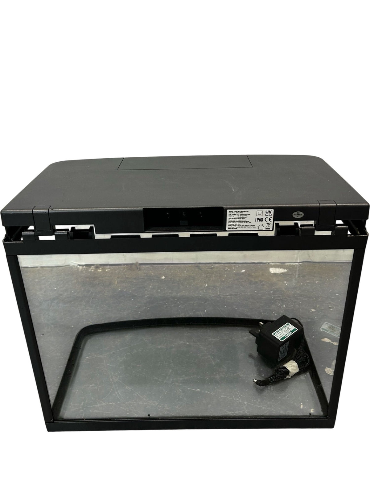 LoveFish Panorama 40L Curved Glass Aquarium Fish Tank with Lid (Pre-Loved)