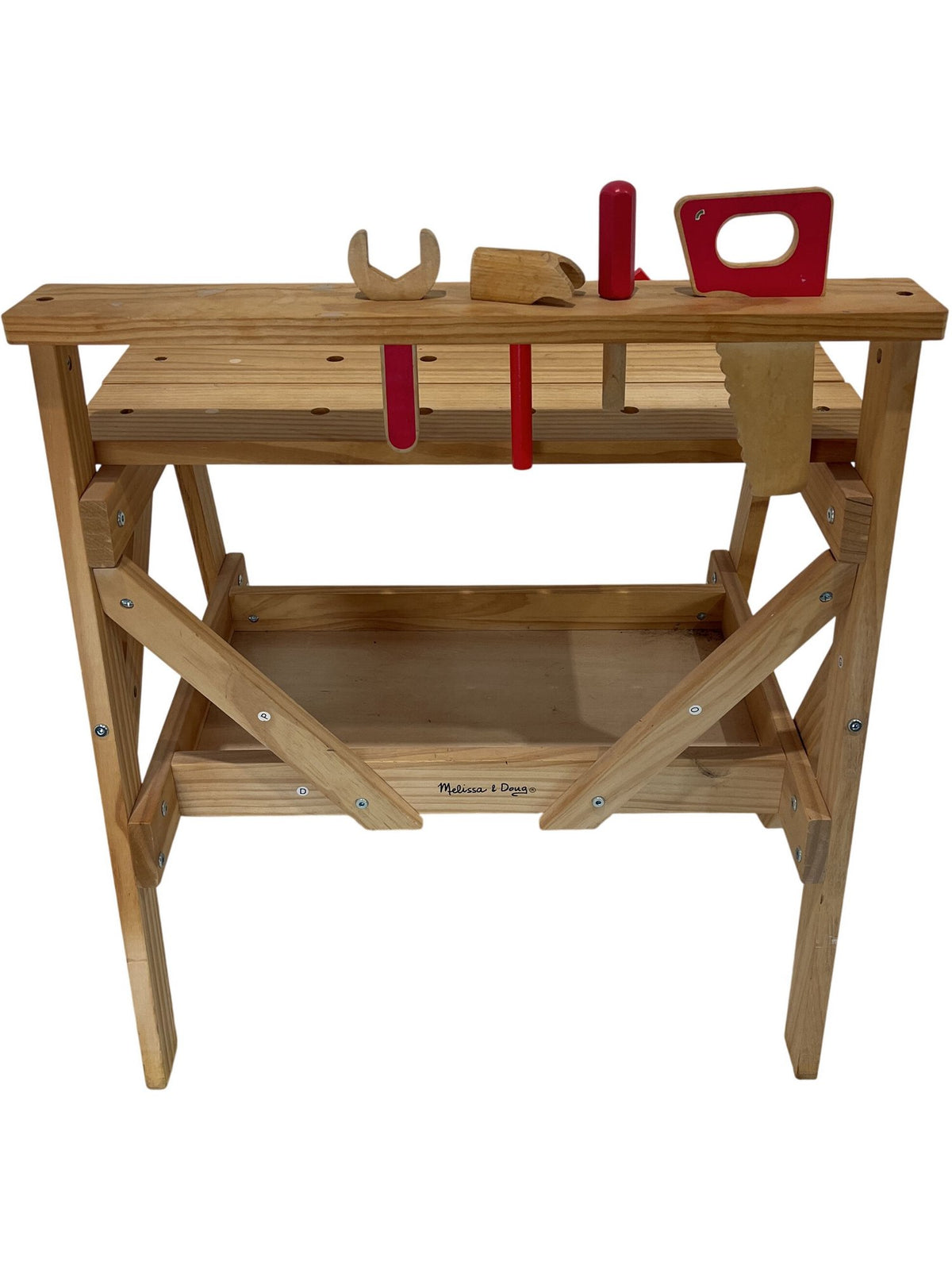 Melissa & Doug Children's Wooden Toy Workbench Pretend Play Set (Pre-Loved)