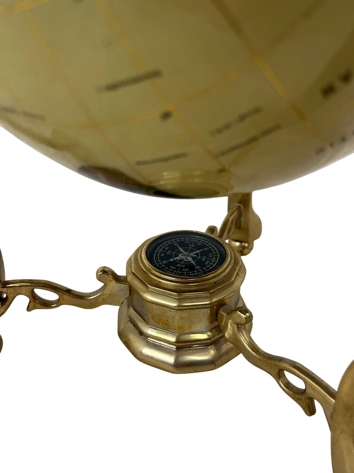 Vintage Mother Of Pearl Style Gemstone Tabletop Globe (Pre-Loved)