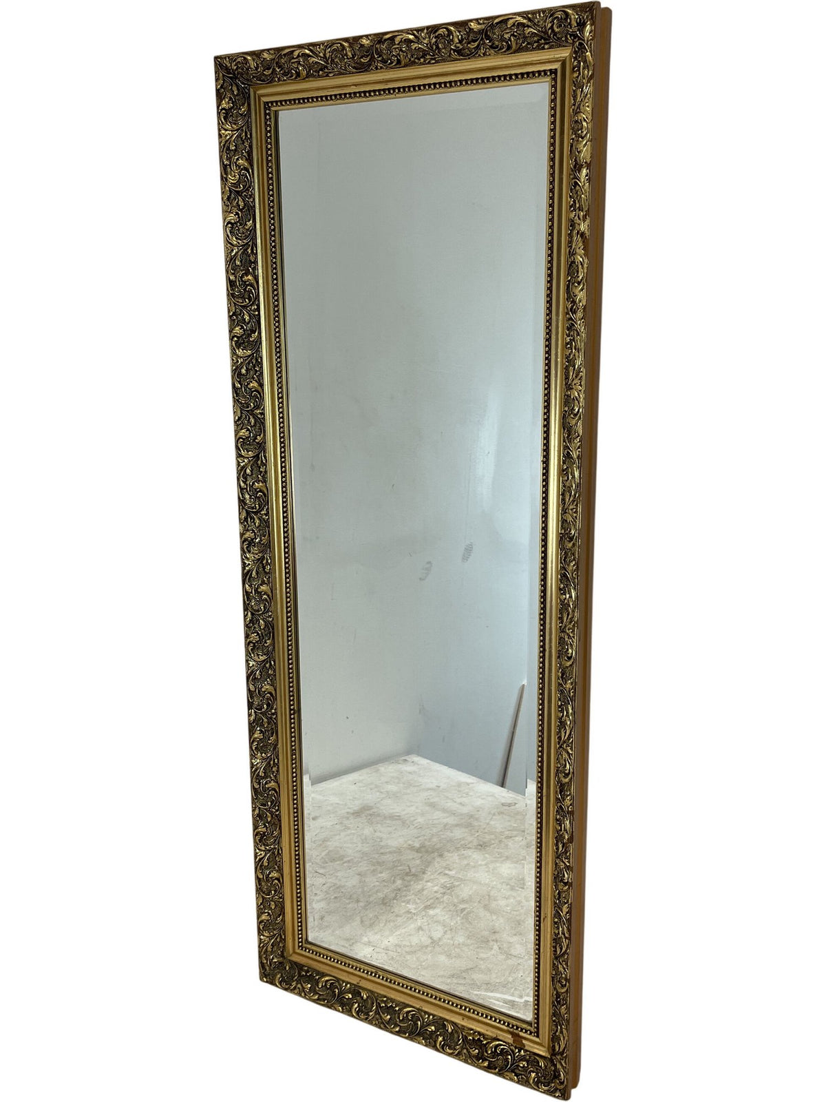 Vintage Ornate Wall Mirror Gold Framed Rectangular (Pre-Loved)