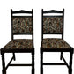 Pair of Wooden Dining Chairs with Floral Upholstery (Pre-Loved)