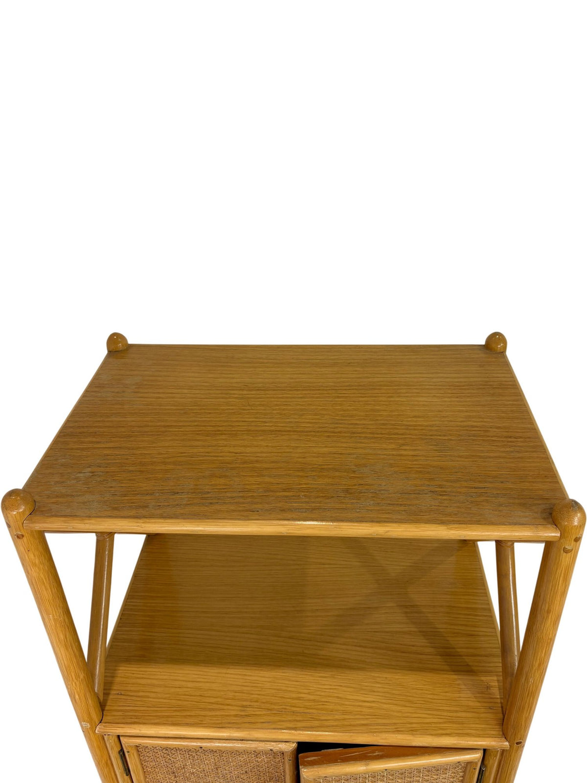 Angraves Bamboo Rattan Storage Cabinet with Open Shelf Unit (Pre-Loved)