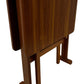 Foldable Drop Leaf Dining Table Rectangular Brown Wood Finish (Pre-Loved)