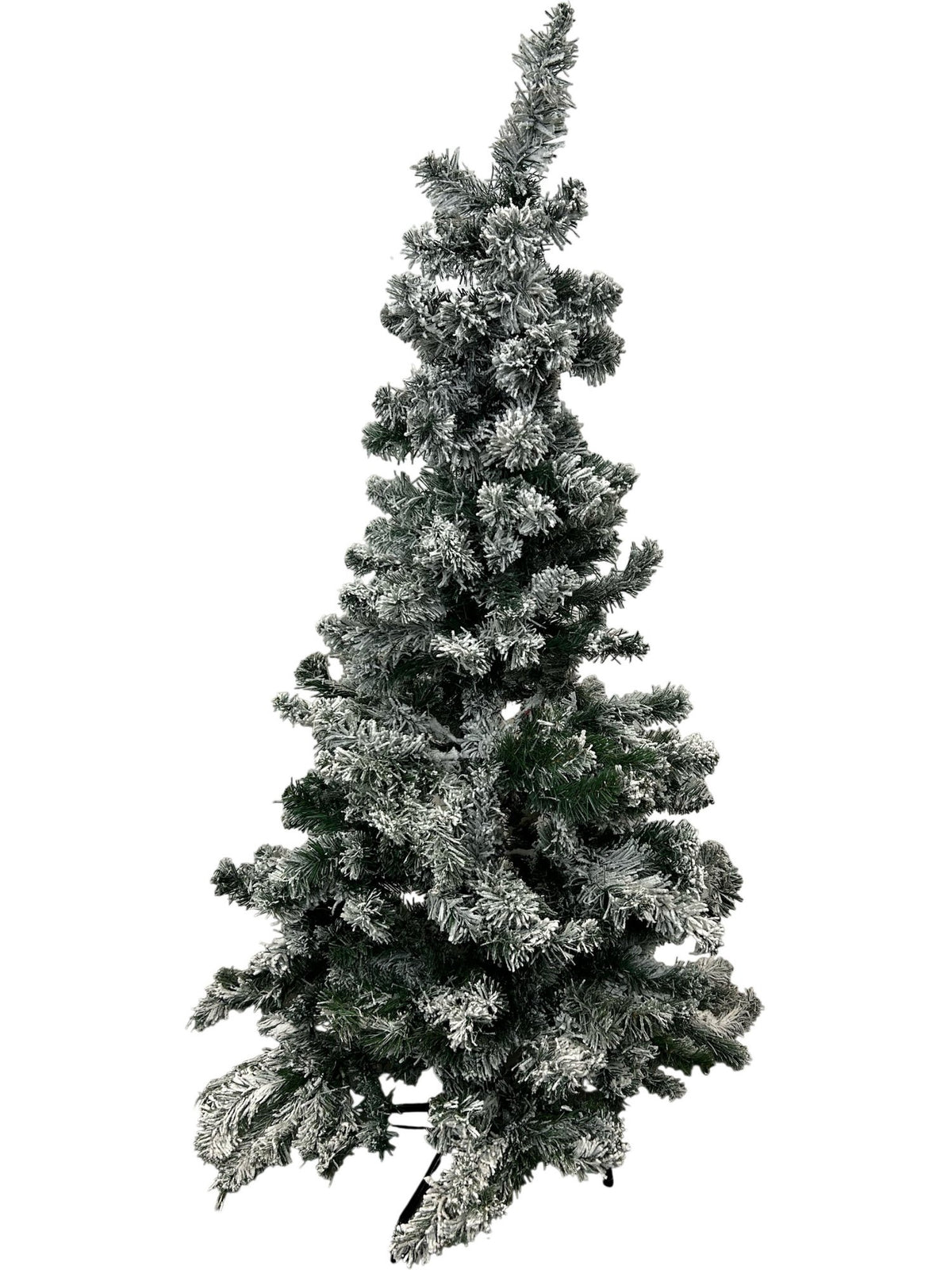 6ft Snow Flocked Artificial Christmas Tree Green with Stand 180cm (Pre-Loved)
