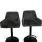 Pair of Grey Adjustable Swivel Bar Stools (Pre-Loved)