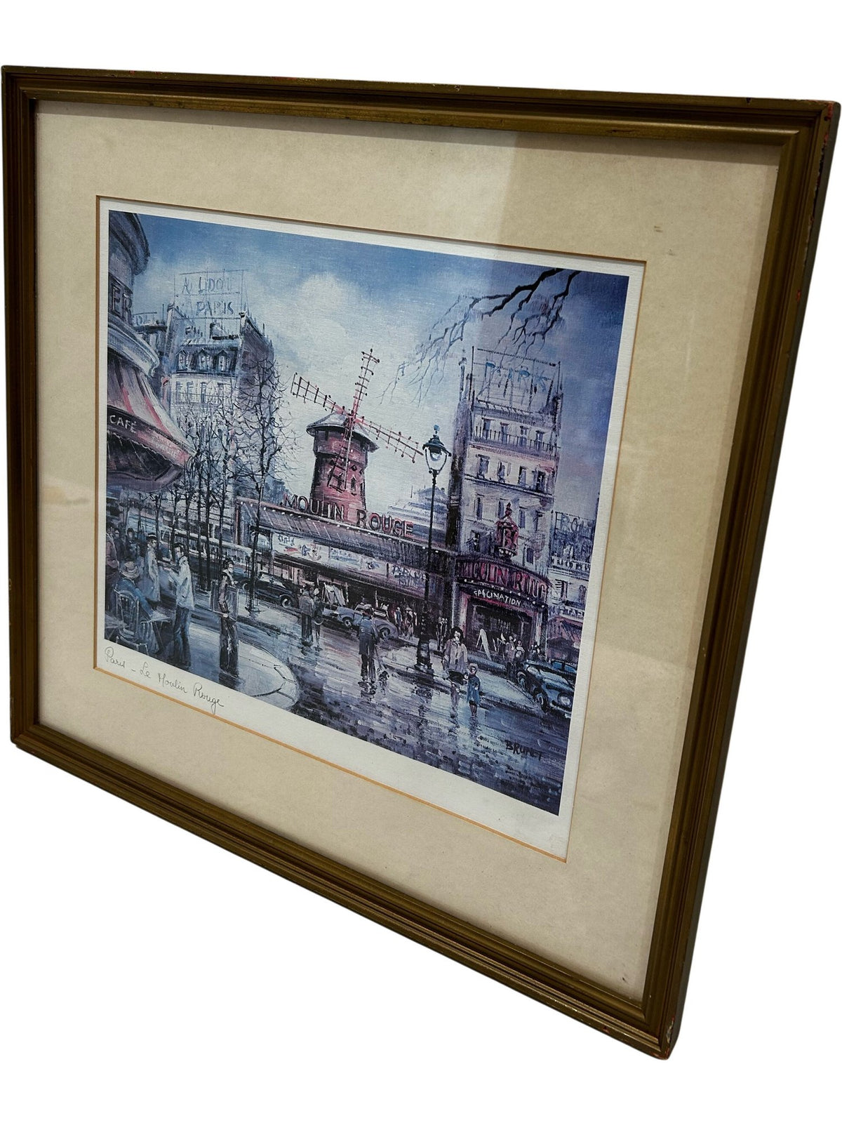 Brunet Paris Le Moulin Rouge Framed Art Print (Pre-Loved)