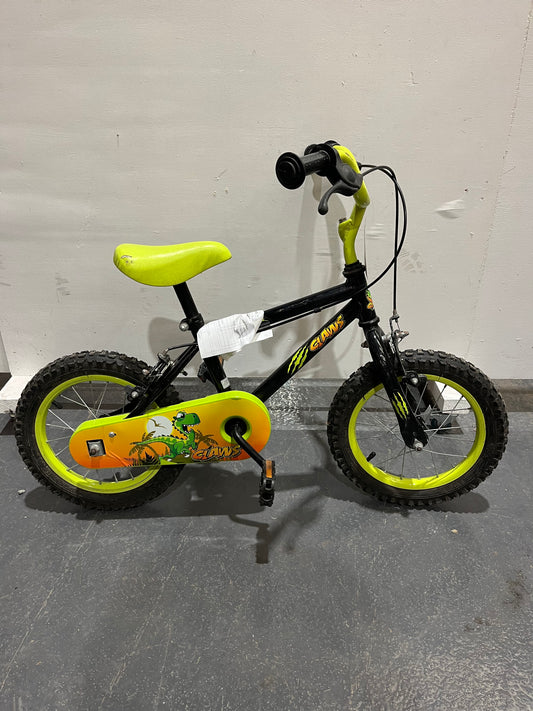 Claws Dinosaur Black Green 14” Children’s Bike (Pre-Loved)