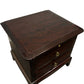 Traditional Dark Wood 3 Drawer Bedside Table Brass Handles (Pre-Loved)