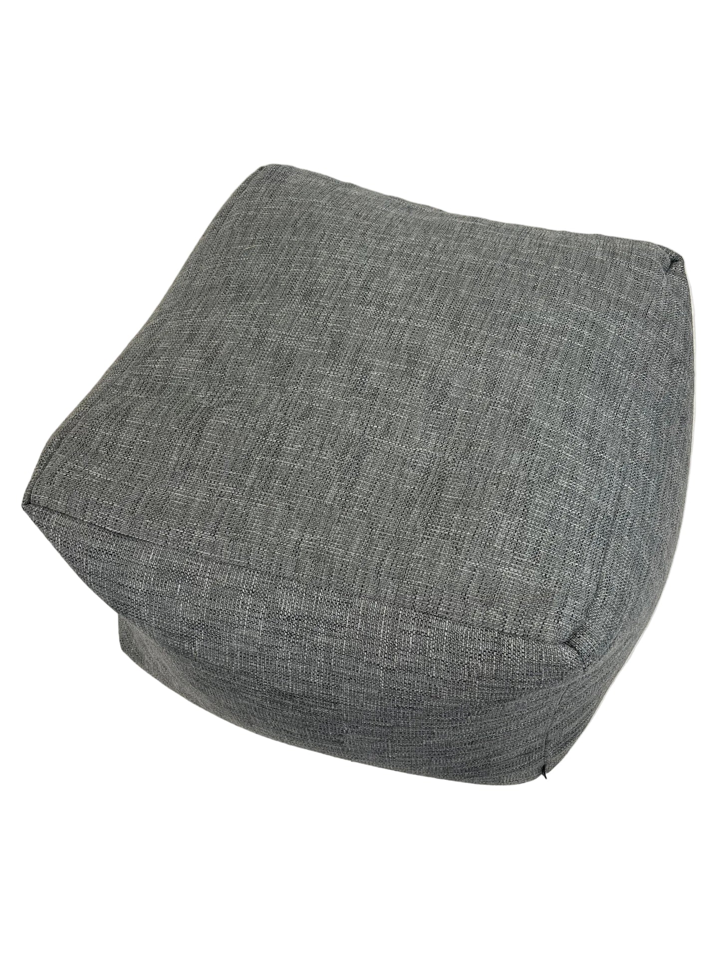 Next Dark Grey Boucle Weave Large Pouffe (Pre-Loved)