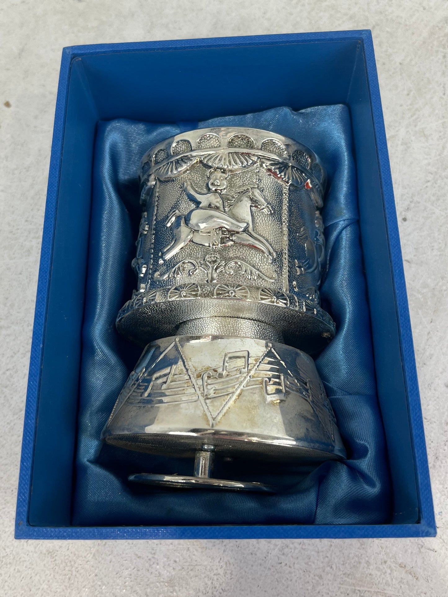Silver Plate Rotating Carousel Money Box (Pre-Loved)