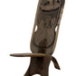 Unique Carved Wooden Chair with Artistic Backrest (Pre-Loved)