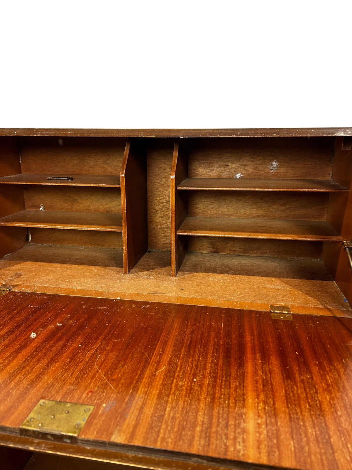 Wooden Drop-Front Writing Bureau with Drawers & Shelf (Pre-Loved)