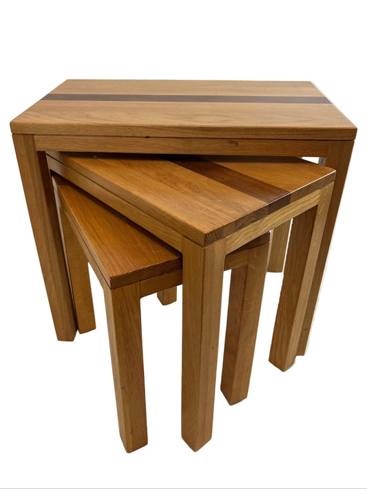 Nest Of 3 Thick Wood Tables (Pre-Loved)