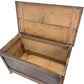 Antique Wooden Storage Chest on Casters with Hinged Lid (Pre-Loved)