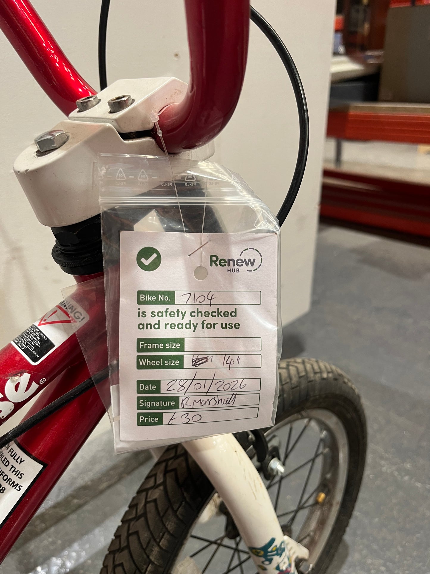 Mongoose Red 14” Children’s Bike (Pre-Loved)