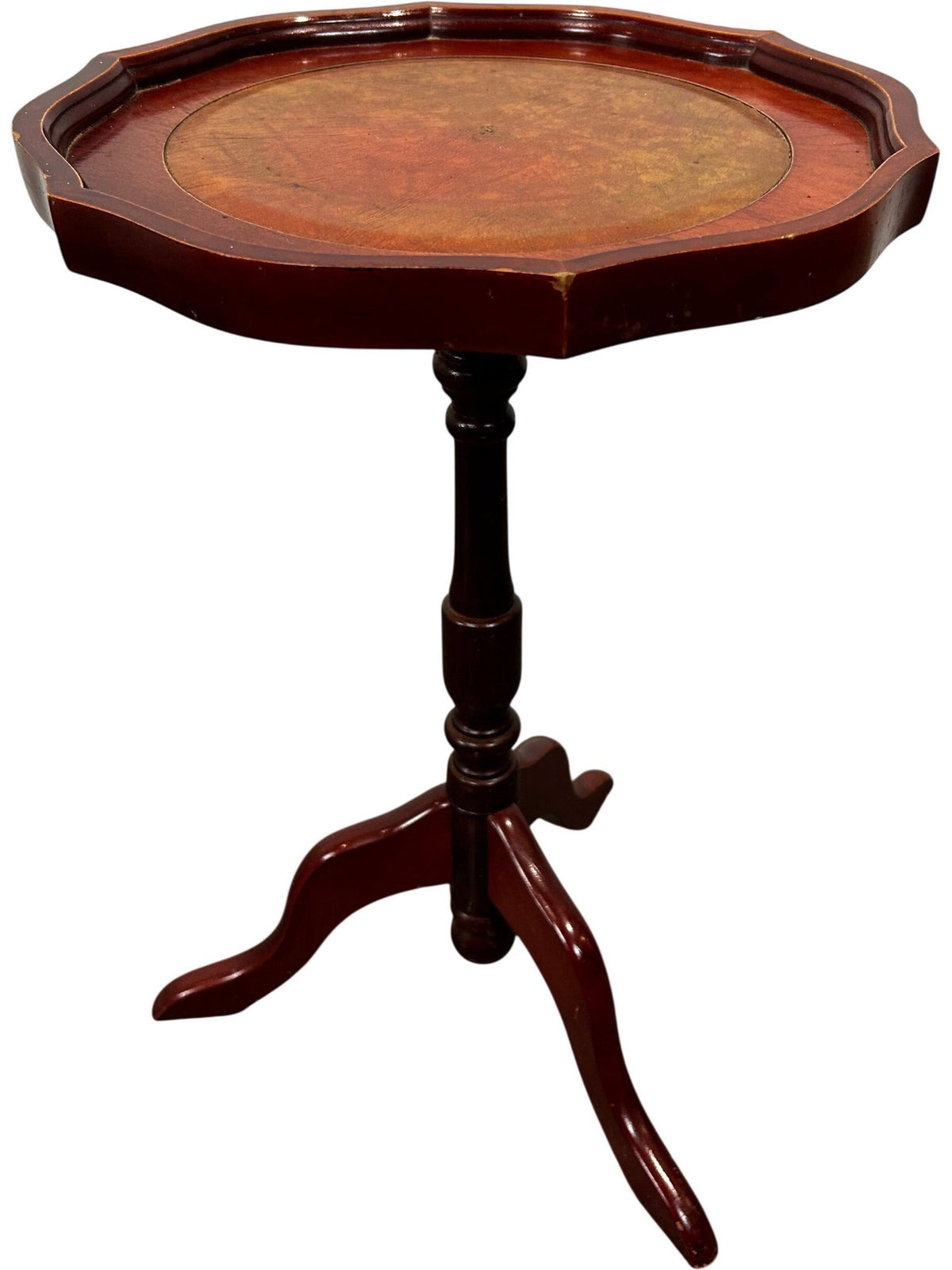Antique Wooden Pedestal End Table (Pre-Loved)